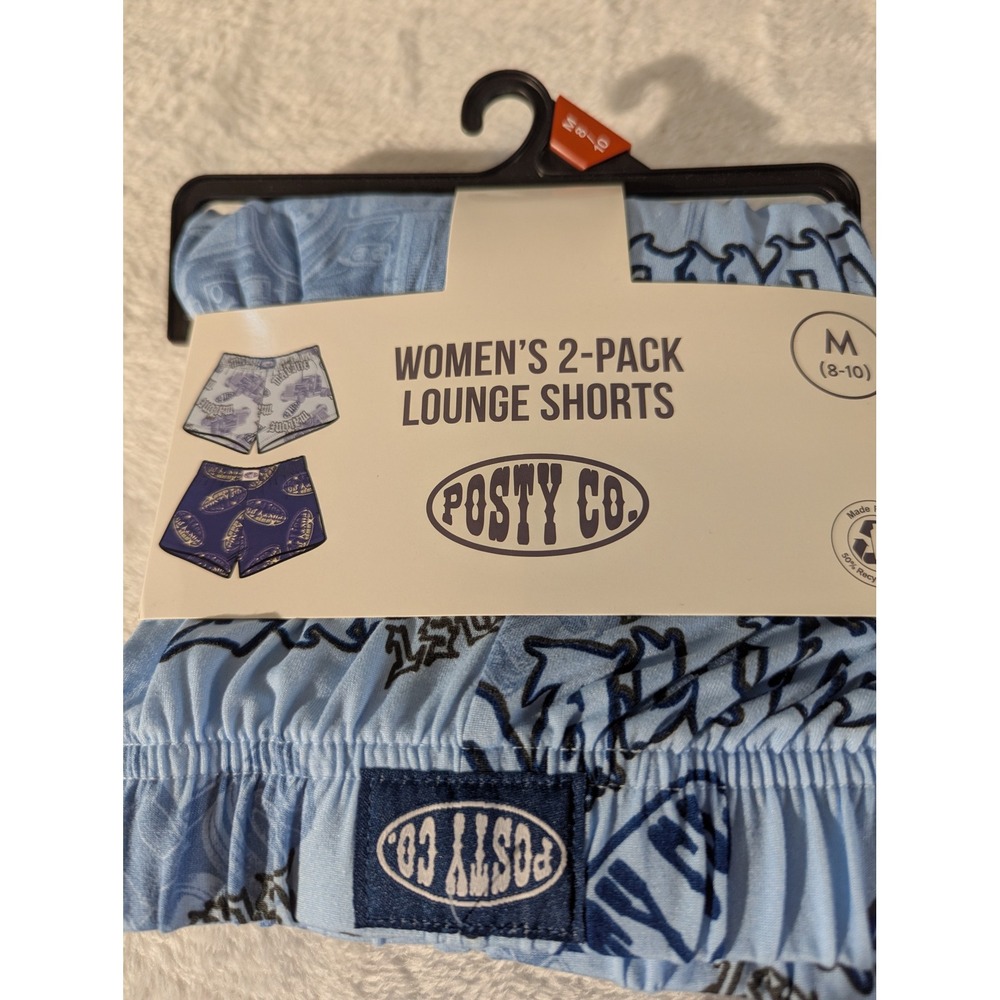 Posty Co Lounge Shorts Women M Blue NEW 2-Pack Post Malone Graphic Print